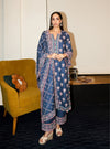 Ophel Wool Navy Kurta Set