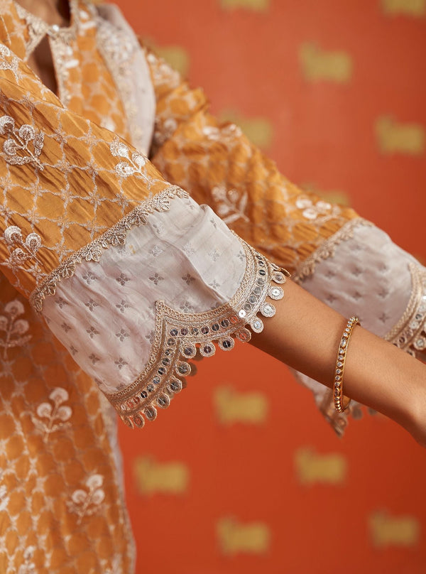 Kairee Banarsi Mustard Kurta Set