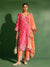 Emon Cupro Satin Fuschia Kurta With Orange Pant