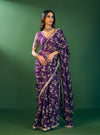 Kavya Organza Purple Saree