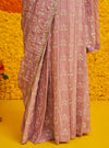 Sohneya Organza + Crepe Lilac Saree