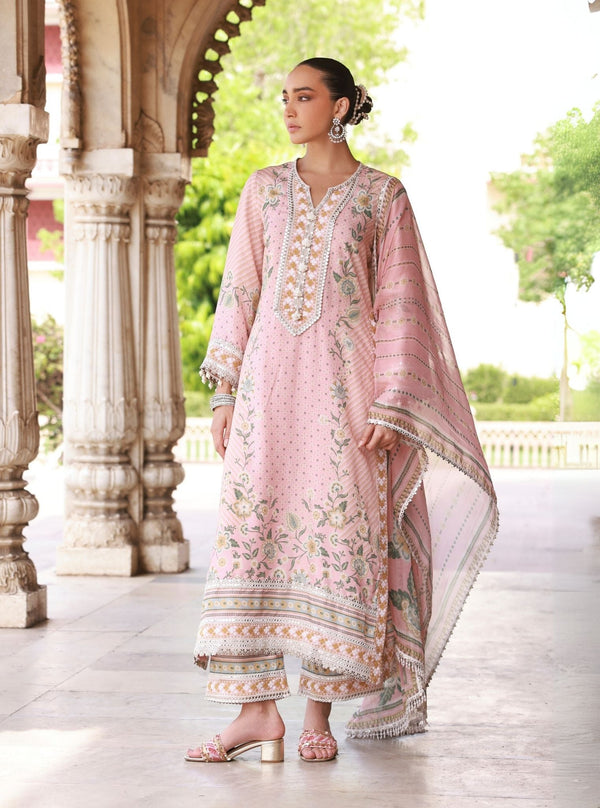 Olisha Lawn Pink Kurta Set