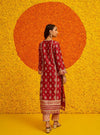 Shubh Organza Satin Red Kurta Set