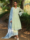 Smitha Organza Green Anarkali Kurta Set