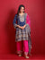 Leher Viscose Glass Organza Luxe Navy Kurta Set