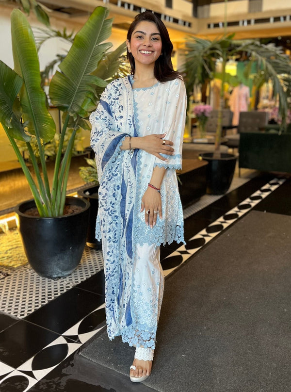 Amiya Supima Cotton White Kurta Set