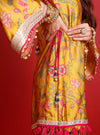 Arvi Cupro Satin Mustard Kurta Set