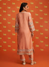 Nalin Pima Satin Peach Kurta Set