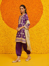 Faye Banarsi Purple Kurta Set