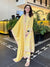 Aavya Supima Cotton Yellow Anarkali Kurta Set
