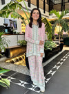 Lila Printed Linen Pink Co-ord Set