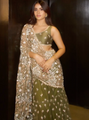 Jogi Net Moss Green Saree