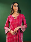 Reya Pima Satin Fuchsia Kurta Set
