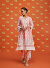 Piti Pima Satin Pink Kurta Set