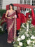 Noorani Viscose Glass Organza Red Ajrakh Print Saree