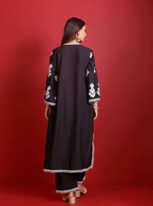 Rimi Supima Cotton Black Kurta Set