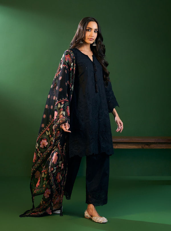 Riva Supima Cotton Black Kurta Set