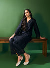 Riva Supima Cotton Black Kurta Set