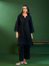 Riva Supima Cotton Black Kurta Set