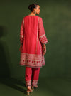Suhana Organza Fuschia Kurta Set