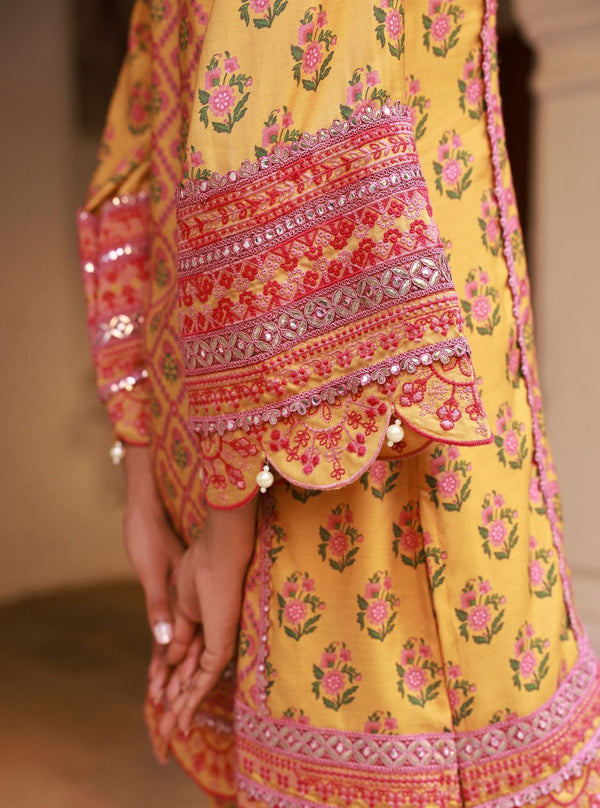 Kalari Lawn Mustard Kurta Set