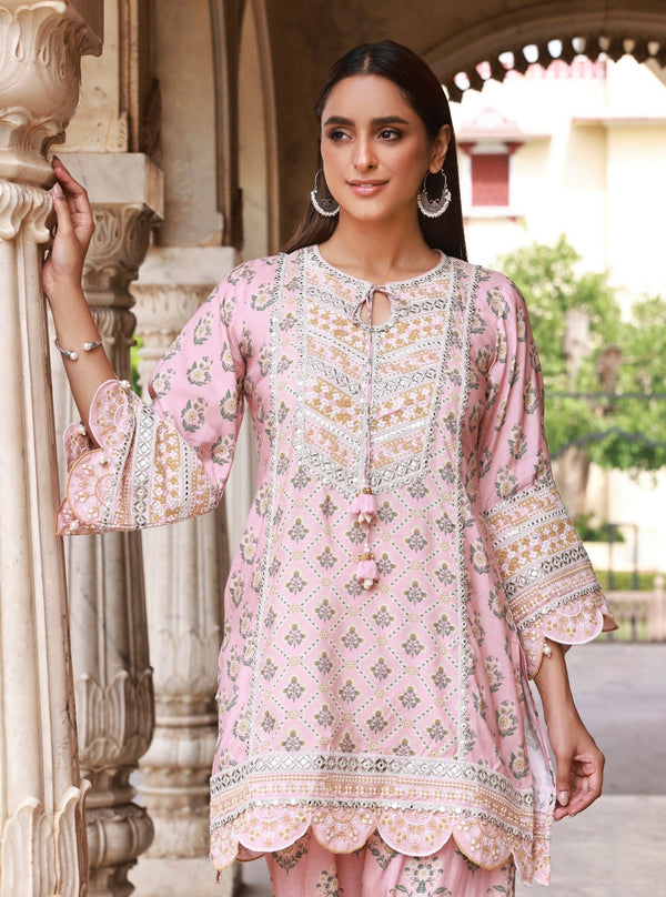 Kalari Lawn Pink Kurta Set