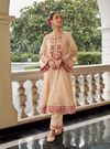 Aabharya Champagne Banarsi Kurta Set
