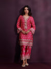 Elira Cupro Satin Fuschia Kurta Sets