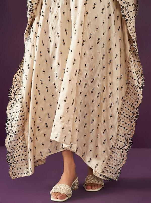 Florian Cupro Satin Off White kaftan