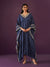 Florian Cupro Satin Navy kaftan