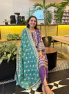 Sanae Cupro Satin Purple Kurta Set