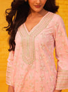 Abria Supima Cotton Pink Kurta with Dhoti Pant Set