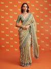 Aniyah Banarsi Moss Green Saree