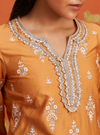 Aree Pima Satin Orange Kurta Set