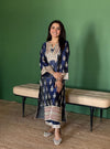 Mitthi Luxe Tissue Navy Kurta Set