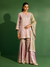 Satranga Tissue Linen Satin Lilac Kurta Set