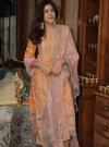 Anchali Pima Satin Orange Kurta Set