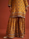 Mahiya Bemberg Satin Mustard Kurta Set