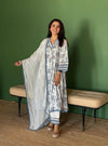 Bellamy Supima Cotton Printed Blue Kurta Set