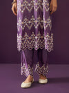 Canna Ombre Cupro Satin Purple Kurta Set