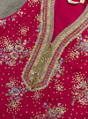 Lami Pima Satin Fuchsia Kurta With Flared Bell-Bottom Pants