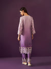 Canna Ombre Cupro Satin Purple Kurta Set