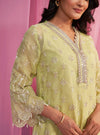 Aulia Organza Lime Green Kurta Set