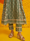 Saathiya Organza Satin Teal Blue Kurta Set