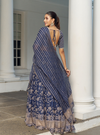 Riwaayat Organza Navy lehenga