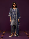 Giacinta Banarsi Navy Kurta Set