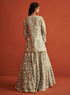 Fitoor Organza Satin Sage Green Kurta Set