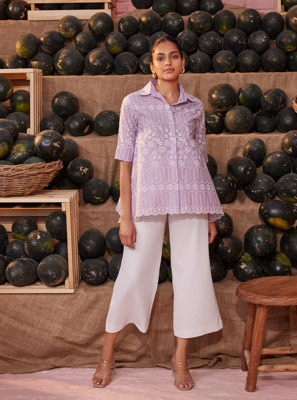 Erica Supima Cotton Lilac Shirt