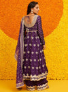 Palki Organza Satin Purple Kurta Set