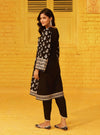 Abria Supima Cotton Black Kurta with Dhoti Pant Set